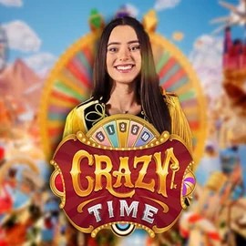 Crazy Time slot logo by Evolution at Lucky Wave CasinoCrazy Time