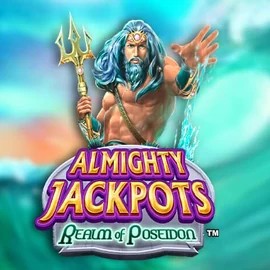 Almighty Jackpots – Realm of Poseidon logo – Jackpots by Novomatic at Lucky Wave Casino
