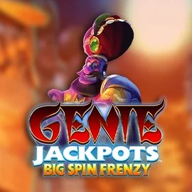 Genie Jackpots: Big Spin Frenzy slot logo by Blueprint Gaming at Lucky Wave Casino