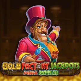 Gold Factory Jackpots Mega Moolah logo – Jackpots by Aurum Signature Studios at Lucky Wave Casino