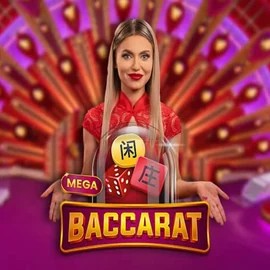Mega Baccarat game by Pragmatic Play – logo hosted on Lucky Wave Casino