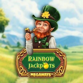 Rainbow Jackpots Megaways by Red Tiger Gaming, showcased at lucky-wavecasino.org – game logo