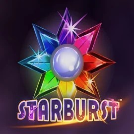 Slots logo of Starburst from NetEnt at Lucky Wave Casino